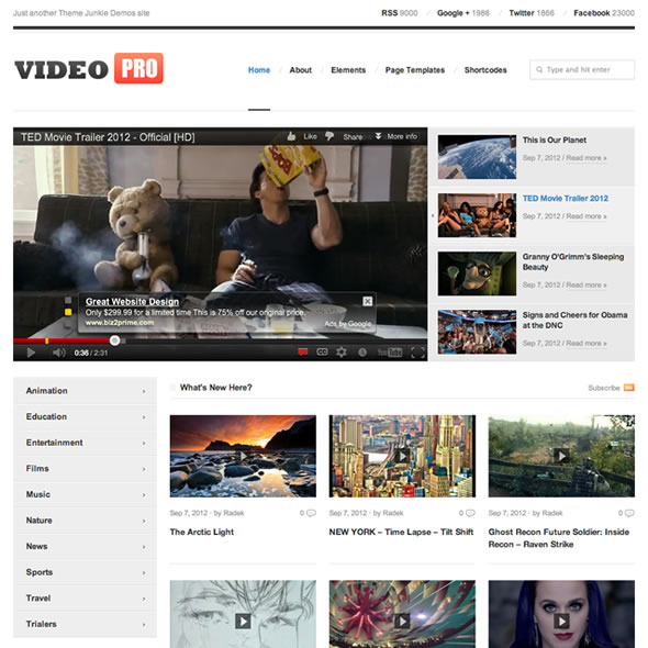 videopr wordpress theme